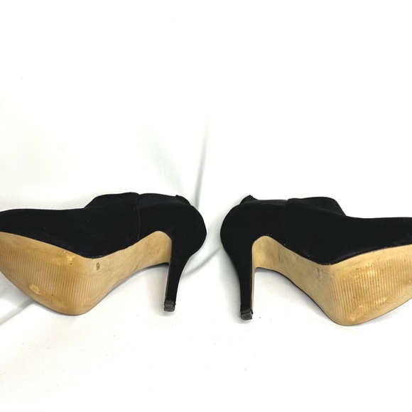 Jessica Simpson Black Suede High Heel Ankle Booties - Picture 6 of 6